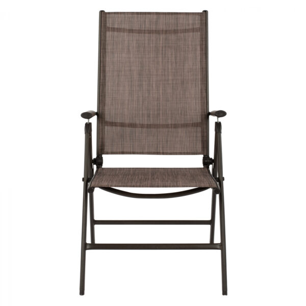 ΠΟΛΥΘΡΟΝΑ ZURI  7ΘΕΣΕΩΝ ΠΤΥΣ/ΝΗ ΜΕΤΑΛΛΙΚΗ ΚΑΦΕ ME ΚΑΦΕ TEXTILENE HM5700.02 55x70x103Υ εκ. - Image 5