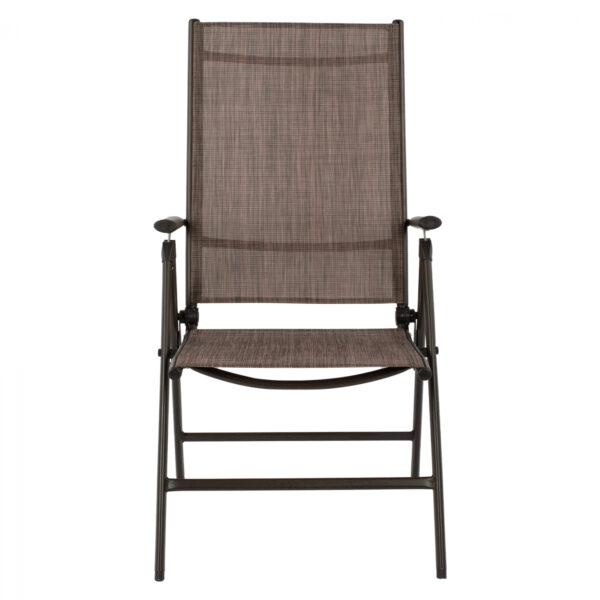 ΠΟΛΥΘΡΟΝΑ ZURI  7ΘΕΣΕΩΝ ΠΤΥΣ/ΝΗ ΜΕΤΑΛΛΙΚΗ ΚΑΦΕ ME ΚΑΦΕ TEXTILENE HM5700.02 55x70x103Υ εκ. - Image 6