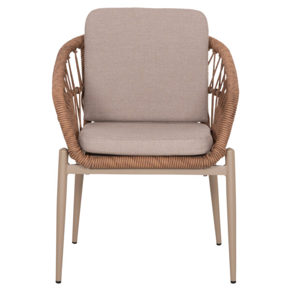 ΠΟΛΥΘΡΟΝΑ ΑΛΟΥΜΙΝΙΟΥ GALDIN HM6272.03 ΚΑΠΟΥΤΣΙΝΟ-P.E.RATTAN-ΜΠΕΖ ΥΦΑΣΜΑ 65x60x76Υεκ - Image 3