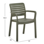 ΠΟΛΥΘΡΟΝΑ ΕΞΩΤ.ΧΩΡΟΥ FLAN HM6369.05 DARK OLIVE ΠΟΛΥΠΡΟΠΥΛΕΝΙΟ 57x56x82.5Yεκ. - Image 2