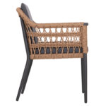 ΠΟΛΥΘΡΟΝΑ BOXER HM6556.01 ΑΛΟΥΜΙΝΙΟ & OLEFIN ΓΚΡΙ-TWIST WICKER 58x60x80Yεκ - Image 4