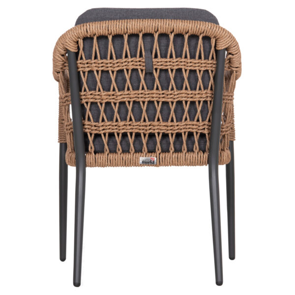 ΠΟΛΥΘΡΟΝΑ BOXER HM6556.01 ΑΛΟΥΜΙΝΙΟ & OLEFIN ΓΚΡΙ-TWIST WICKER 58x60x80Yεκ - Image 6