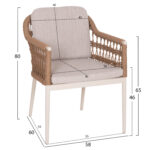 ΠΟΛΥΘΡΟΝΑ BOXER HM6556.02 ΑΛΟΥΜΙΝΙΟ & OLEFIN ΜΠΕΖ-TWIST WICKER 58x60x80Yεκ - Image 2