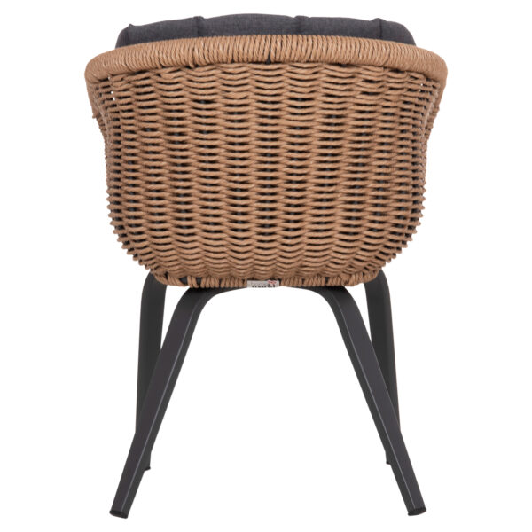 ΠΟΛΥΘΡΟΝΑ VICTUS HM6559.01 ΑΛΟΥΜΙΝΙΟ & OLEFIN ΓΚΡΙ-TWIST WICKER 60x62x76Yεκ - Image 6