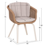 ΠΟΛΥΘΡΟΝΑ VICTUS HM6559.02 ΑΛΟΥΜΙΝΙΟ & OLEFIN ΜΠΕΖ-TWIST WICKER 60x62x76Yεκ - Image 2