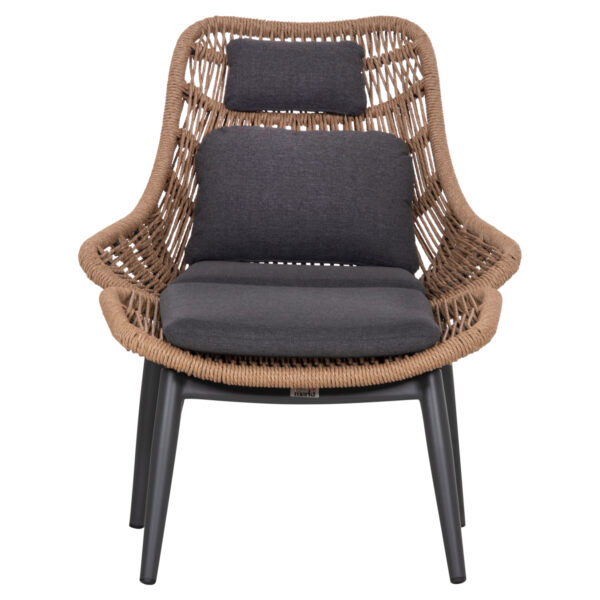 ΠΟΛΥΘΡΟΝΑ LOUNGE ΜΕ ΥΠΟΠΟΔΙΟ REMVAZZO HM6561.01 ΑΛΟΥΜΙΝΙΟ ΓΚΡΙ--WICKER 90x85x96Υεκ - Image 3