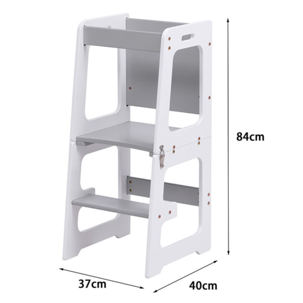 ΠΥΡΓΟΣ ΕΚΜΑΘΗΣΗΣ ΜΕ ΠΙΝΑΚΑ RICKI HM18345.03 ΞΥΛΟ ΠΕΥΚΟΥ ΛΕΥΚΟ/ΓΚΡΙ 37x40x84Υεκ - Image 3