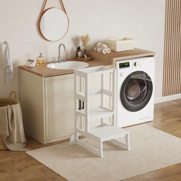 ΠΥΡΓΟΣ ΕΚΜΑΘΗΣΗΣ τ.MONTESSORI PEPE HM9291.03 ΞΥΛΟ ΠΕΥΚΟΥ ΛΕΥΚΟ 55x53x90Υεκ - Image 2