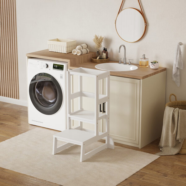 ΠΥΡΓΟΣ ΕΚΜΑΘΗΣΗΣ τ.MONTESSORI PEPE HM9291.03 ΞΥΛΟ ΠΕΥΚΟΥ ΛΕΥΚΟ 55x53x90Υεκ - Image 5