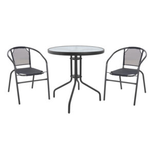 ΣΕΤ ΕΞΩΤ. ΧΩΡΟΥ 3ΤΜΧ HM10711.01 ΓΚΡΙ ΜΕΤΑΛΛΟ-ΓΥΑΛΙ ΑΣΦΑΛΕΙΑΣ-ΓΚΡΙ TEXTILENE