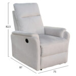 ΣΕΤ ΚΑΝΑΠΕΣ-ΠΟΛΥΘΡΟΝΑ RELAX SYNTHIA HM10735.01 ΜΠΕΖ ΥΦΑΣΜΑ-ΗΛΕΚΤΡΙΚΗ ΑΝΑΚΛΙΣΗ [L] - Image 3