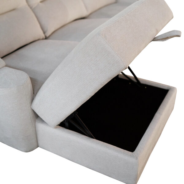 ΣΕΤ ΚΑΝΑΠΕΣ-ΠΟΛΥΘΡΟΝΑ RELAX SYNTHIA HM10735.01 ΜΠΕΖ ΥΦΑΣΜΑ-ΗΛΕΚΤΡΙΚΗ ΑΝΑΚΛΙΣΗ [L] - Image 6