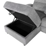 ΣΕΤ ΚΑΝΑΠΕΣ-ΠΟΛΥΘΡΟΝΑ RELAX SYNTHIA HM10735.03 ΓΚΡΙ ΥΦΑΣΜΑ-ΗΛ.ΑΝΑΚΛΙΣΗ [L] - Image 4
