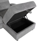 ΣΕΤ ΚΑΝΑΠΕΣ-ΠΟΛΥΘΡΟΝΑ RELAX SYNTHIA HM10736.03 ΓΚΡΙ ΥΦΑΣΜΑ-ΗΛ.ΑΝΑΚΛΙΣΗ [R] - Image 4