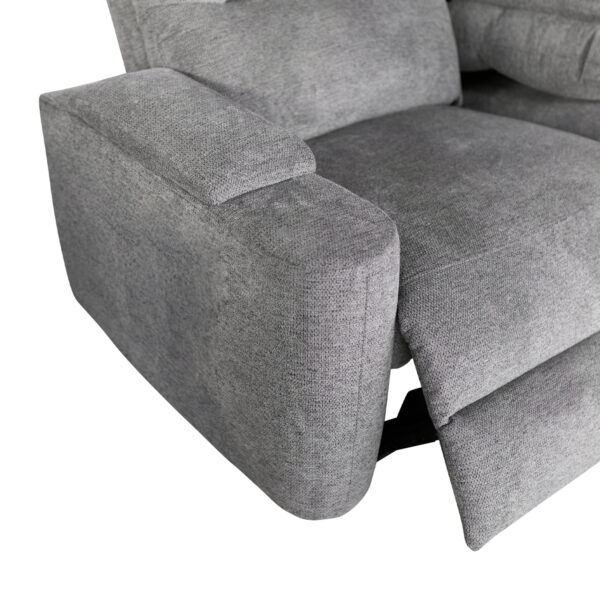 ΣΕΤ ΚΑΝΑΠΕΣ-ΠΟΛΥΘΡΟΝΑ RELAX SYNTHIA HM10736.03 ΓΚΡΙ ΥΦΑΣΜΑ-ΗΛ.ΑΝΑΚΛΙΣΗ [R] - Image 5