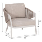 ΣΕΤ ΣΑΛΟΝΙ 5ΤΜΧ DRISCOLL ΗM6473.02 IVORY ΑΛΟΥΜΙΝΙΟ--ΜΠΕΖ ΣΧΟΙΝΙ & OLEFIN ΥΦΑΣΜΑ - Image 3