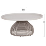 ΣΕΤ ΣΑΛΟΝΙ 5ΤΜΧ DRISCOLL ΗM6473.02 IVORY ΑΛΟΥΜΙΝΙΟ--ΜΠΕΖ ΣΧΟΙΝΙ & OLEFIN ΥΦΑΣΜΑ - Image 4