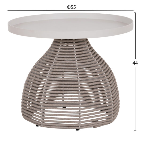 ΣΕΤ ΣΑΛΟΝΙ 5ΤΜΧ DRISCOLL ΗM6473.02 IVORY ΑΛΟΥΜΙΝΙΟ--ΜΠΕΖ ΣΧΟΙΝΙ & OLEFIN ΥΦΑΣΜΑ - Image 5