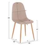 ΣΕΤ ΤΡΑΠΕΖΑΡΙΑΣ 5ΤΜΧ ΕΣ.ΧΩΡΟΥ JAFARU HM10885.12 ΣΤΡΟΓΓΥΛΟ ΤΡΑΠΕΖΙ Φ90 & 4 ΚΑΡΕΚΛΕΣ--ΜΠΕΖ - Image 3