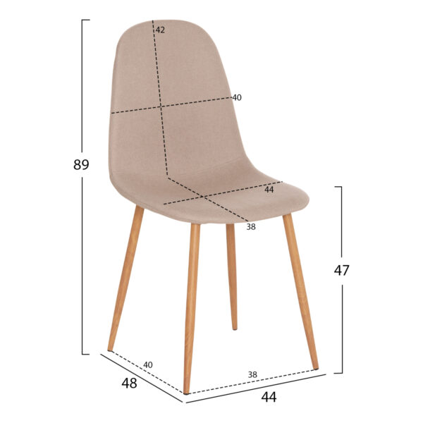 ΣΕΤ ΤΡΑΠΕΖΑΡΙΑΣ 5ΤΜΧ ΕΣ.ΧΩΡΟΥ JAFARU HM10885.12 ΣΤΡΟΓΓΥΛΟ ΤΡΑΠΕΖΙ Φ90 & 4 ΚΑΡΕΚΛΕΣ--ΜΠΕΖ - Image 3