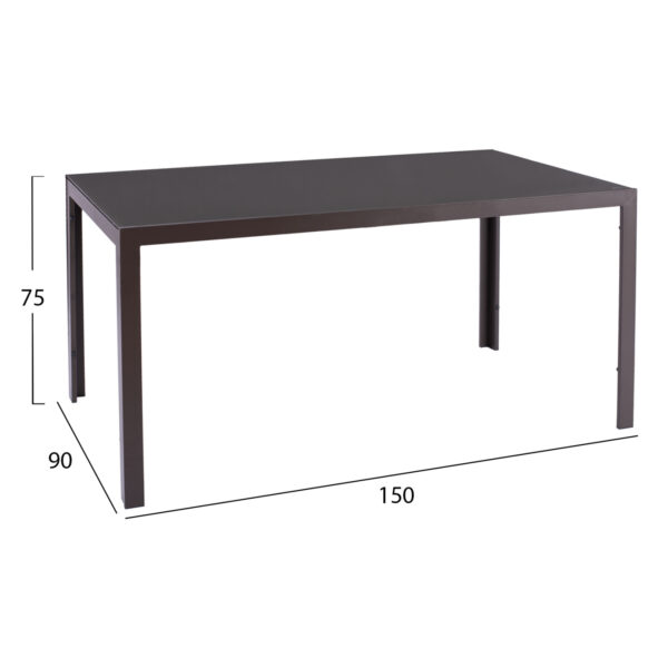 ΣΕΤ ΤΡΑΠΕΖΑΡΙΑΣ 5ΤΜΧ ΕΞΩΤ.ΧΩΡΟΥ LEOFER HM21009 ΤΡΑΠΕΖΙ & 4 ΠΟΛΥΘΡΟΝΕΣ--ΚΑΦΕ - Image 2