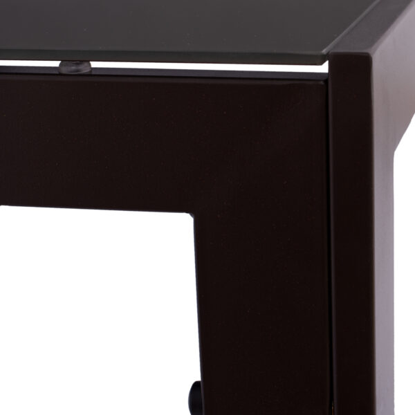 ΣΕΤ ΤΡΑΠΕΖΑΡΙΑΣ 5ΤΜΧ ENDIKA HM21011 ΚΑΡΕΚΛΕΣ ΜΕ ΜΑΞΙΛΑΡΙ & ΤΡΑΠΕΖΙ 150x90εκ ΚΑΦΕ - Image 5