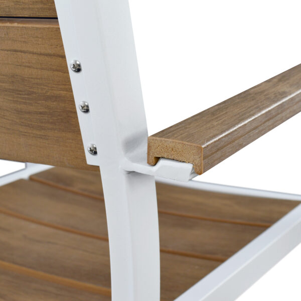 ΣΕΤ ΤΡΑΠΕΖΑΡΙΑΣ TABER HM10738.01 ΤΡΑΠΕΖΙ & 6 ΠΟΛΥΘΡΟΝΕΣ-ΑΛΟΥΜΙΝΙΟ & POLYWOOD-ΛΕΥΚΟ - Image 6