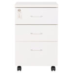 ΣΥΡΤΑΡΙΕΡΑ ΓΡΑΦΕΙΟΥ ΜΕ ΚΛΕΙΔΑΡΙΑ VANCE HM2159 ΛΕΥΚΗ ΜΕΛΑΜΙΝΗ-ΡΟΔΑΚΙΑ 39x40x60Υεκ. - Image 3