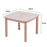 ΤΡΑΠΕΖΑΚΙ ΠΑΙΔΙΚΟ ΜΕ ΑΠΟΘ.ΧΩΡΟΥΣ RICKI HM18339.01 MDF & ΣΥΜΗΔΑ ΣΕ ΦΥΣΙΚΟ 65x65x47Υεκ - Image 3