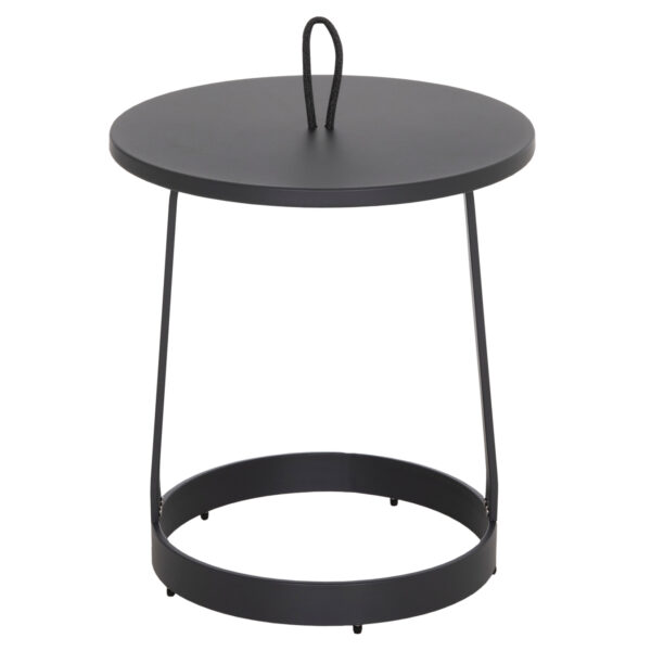 ΤΡΑΠΕΖΙ ΒΟΗΘΗΤΙΚΟ ΕΞ.ΧΩΡΟΥ MINO HM6432.01 ΑΛΟΥΜΙΝΙΟ & ΣΧΟΙΝΙ ΓΚΡΙ Φ47x53Υεκ - Image 3