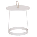 ΤΡΑΠΕΖΙ ΒΟΗΘΗΤΙΚΟ ΕΞ.ΧΩΡΟΥ MINO HM6432.02 ΑΛΟΥΜΙΝΙΟ ΛΕΥΚΟ & ΣΧΟΙΝΙ ΜΠΕΖ Φ47x53Υεκ - Image 3