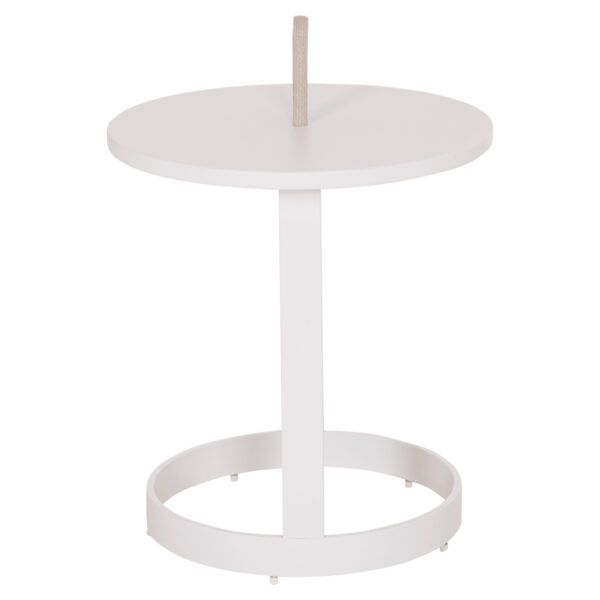 ΤΡΑΠΕΖΙ ΒΟΗΘΗΤΙΚΟ ΕΞ.ΧΩΡΟΥ MINO HM6432.02 ΑΛΟΥΜΙΝΙΟ ΛΕΥΚΟ & ΣΧΟΙΝΙ ΜΠΕΖ Φ47x53Υεκ - Image 4