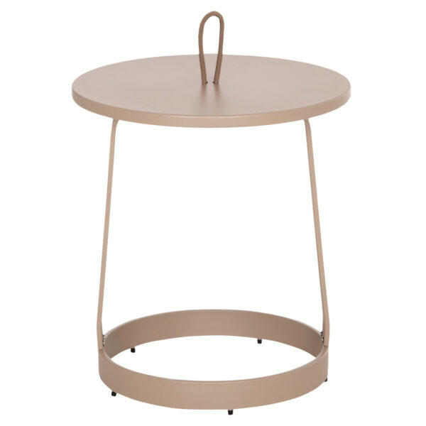 ΤΡΑΠΕΖΙ ΒΟΗΘΗΤΙΚΟ ΕΞ.ΧΩΡΟΥ MINO HM6432.03 ΑΛΟΥΜΙΝΙΟ & ΣΧΟΙΝΙ ΚΑΠΟΥΤΣΙΝΟ Φ47x53Υεκ - Image 3