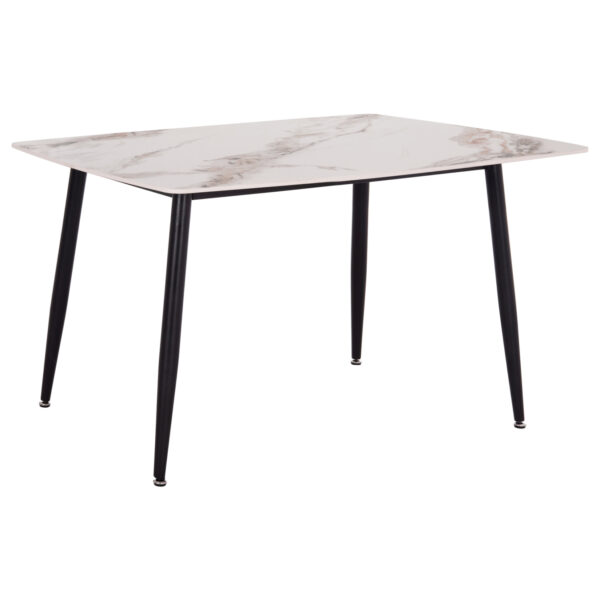 ΤΡΑΠΕΖΙ RAVEN HM18149.04 ΚΕΡΑΜΙΚΟ TOP ΜΕ ΟΨΗ ΛΕΥΚΟ/ΚΑΦΕ ΜΑΡΜΑΡΟ 140x80x74Υεκ. - Image 4