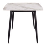 ΤΡΑΠΕΖΙ RAVEN HM18149.04 ΚΕΡΑΜΙΚΟ TOP ΜΕ ΟΨΗ ΛΕΥΚΟ/ΚΑΦΕ ΜΑΡΜΑΡΟ 140x80x74Υεκ. - Image 5