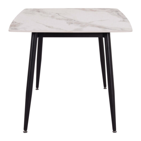 ΤΡΑΠΕΖΙ RAVEN HM18149.04 ΚΕΡΑΜΙΚΟ TOP ΜΕ ΟΨΗ ΛΕΥΚΟ/ΚΑΦΕ ΜΑΡΜΑΡΟ 140x80x74Υεκ. - Image 5