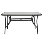 ΤΡΑΠΕΖΙ BRUNO HM5106.03 ΜΑΥΡΟ ΜΕΤΑΛΛΙΚΟ ΜΕ ΓΥΑΛΙΝΗ ΕΠΙΦΑΝΕΙΑ 140Χ80Χ72Υεκ - Image 3