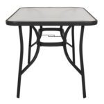 ΤΡΑΠΕΖΙ BRUNO HM5106.03 ΜΑΥΡΟ ΜΕΤΑΛΛΙΚΟ ΜΕ ΓΥΑΛΙΝΗ ΕΠΙΦΑΝΕΙΑ 140Χ80Χ72Υεκ - Image 4