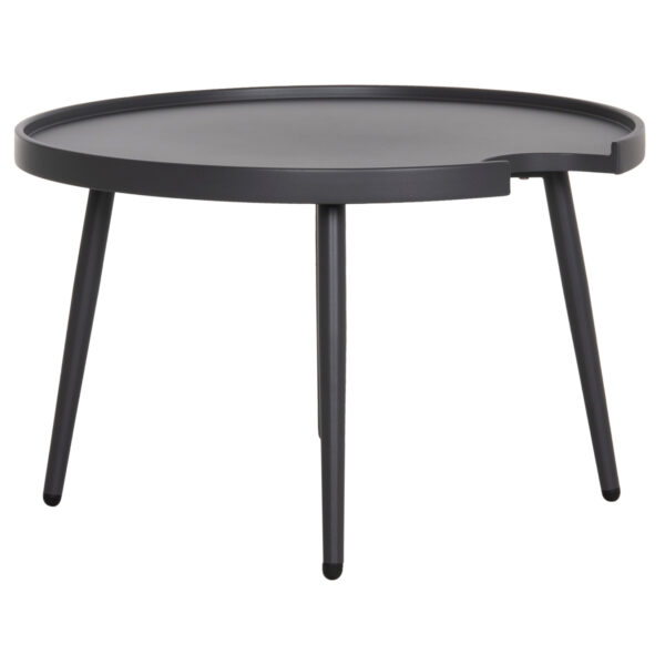ΤΡΑΠΕΖΙ ΜΕΣΗΣ ΣΤΡΟΓΓΥΛΟ ΕΞ.ΧΩΡΟΥ TEROC HM6434.01 ΑΛΟΥΜΙΝΙΟ ΓΚΡΙ Φ70x44Υεκ - Image 3