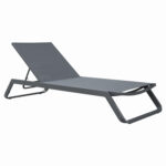 ΞΑΠΛΩΣΤΡΑ ΑΛΟΥΜΙΝΙΟΥ MARIMAR HM6562.01 ΣΚΕΛΕΤΟΣ & TEXTILENE ΓΚΡΙ 220x67.5x31.5Υεκ