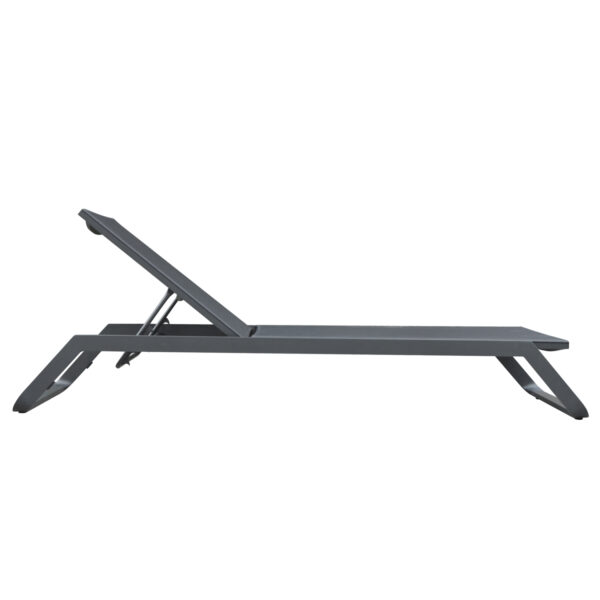 ΞΑΠΛΩΣΤΡΑ ΑΛΟΥΜΙΝΙΟΥ MARIMAR HM6562.01 ΣΚΕΛΕΤΟΣ & TEXTILENE ΓΚΡΙ 220x67.5x31.5Υεκ - Image 3