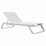 ΞΑΠΛΩΣΤΡΑ ΑΛΟΥΜΙΝΙΟΥ MARIMAR HM6562.02 ΣΚΕΛΕΤΟΣ & TEXTILENE ΛΕΥΚΟ 220x67.5x31.5Υεκ