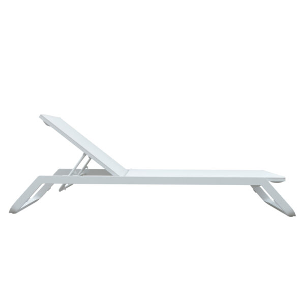 ΞΑΠΛΩΣΤΡΑ ΑΛΟΥΜΙΝΙΟΥ MARIMAR HM6562.02 ΣΚΕΛΕΤΟΣ & TEXTILENE ΛΕΥΚΟ 220x67.5x31.5Υεκ - Image 3