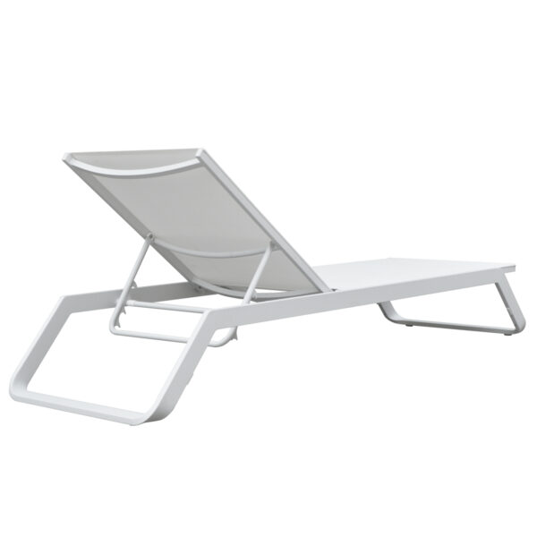 ΞΑΠΛΩΣΤΡΑ ΑΛΟΥΜΙΝΙΟΥ MARIMAR HM6562.02 ΣΚΕΛΕΤΟΣ & TEXTILENE ΛΕΥΚΟ 220x67.5x31.5Υεκ - Image 4