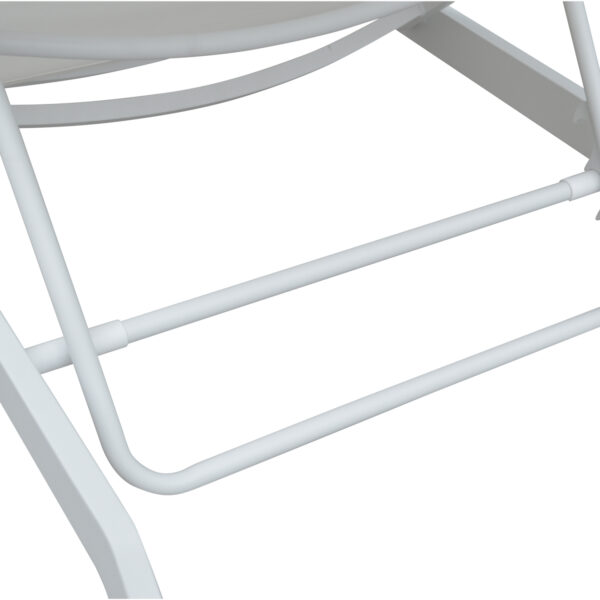 ΞΑΠΛΩΣΤΡΑ ΑΛΟΥΜΙΝΙΟΥ MARIMAR HM6562.02 ΣΚΕΛΕΤΟΣ & TEXTILENE ΛΕΥΚΟ 220x67.5x31.5Υεκ - Image 6