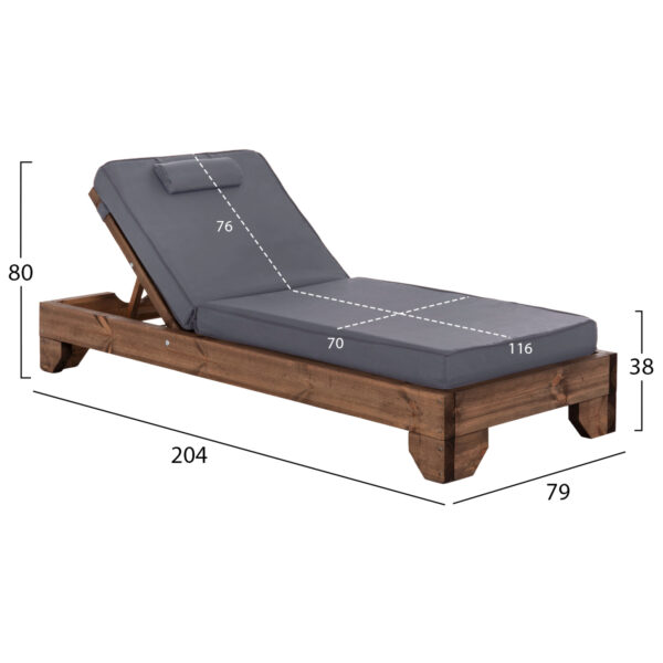ΞΑΠΛΩΣΤΡΑ ΚΟΡΙΝΟΣ HM10773.30T ΞΥΛΟ ΠΕΥΚΟΥ ΚΑΡΥΔΙ--ΜΑΞΙΛΑΡΙ ΓΚΡΙ 79x204x80Υεκ - Image 2