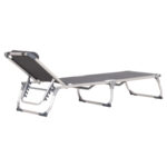 ΞΑΠΛΩΣΤΡΑ ΠΑΡΑΛΙΑΣ ΑΛΟΥΜΙΝΙΟΥ ΒΑΡ.ΤΥΠΟΥ ALMIRA HM5054.10 ΓΚΡΙ TEXTILENE 187x59x78Υεκ - Image 5