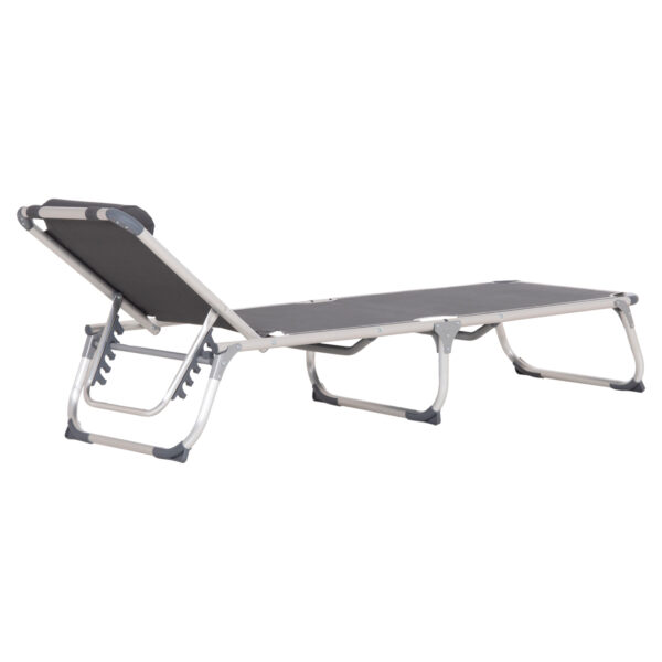 ΞΑΠΛΩΣΤΡΑ ΠΑΡΑΛΙΑΣ ΑΛΟΥΜΙΝΙΟΥ ΒΑΡ.ΤΥΠΟΥ ALMIRA HM5054.10 ΓΚΡΙ TEXTILENE 187x59x78Υεκ - Image 5