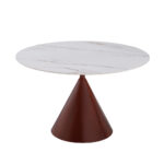 NOISETTE ΤΡΑΠΕΖΙ ΛΕΥΚΟ ΜΕ ΟΨΗ ΜΑΡΜΑΡΟΥ 120x120x76cm 02-0723
