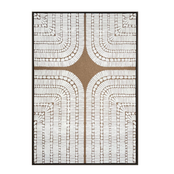 NEW AGE ΠΙΝΑΚΑΣ ΔΙΑΚΟΣΜΗΣΗΣ 80x120x4cm ΚΑΜΒΑΣ ΜΠΕΖ ΚΑΦΕ ΞΥΛΟ ΚΑΦΕ 031354 - Image 3